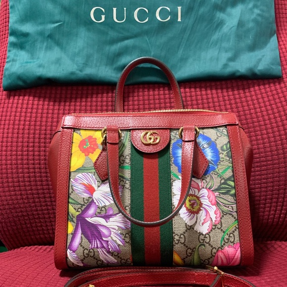 Authentic gucci ophidia floral collection tote with strap - Picture 1 of 7